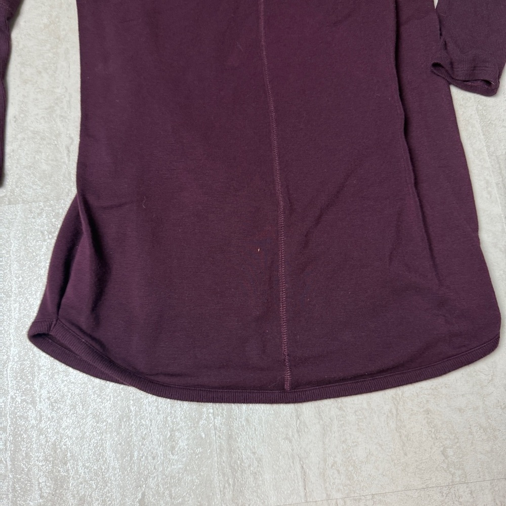 Athleta Solitude Hoodie sweatshirt dress purple burgundy XS - Picture 3 of 12